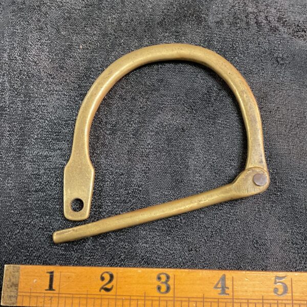 Vintage British Army kitbag lock made of brass.