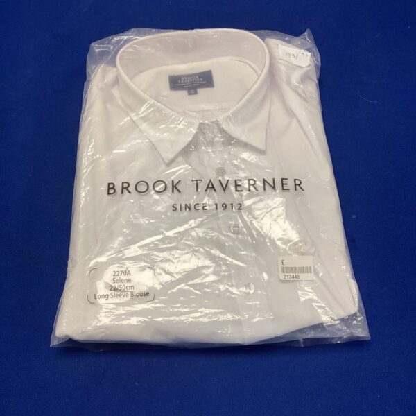 White Brook Taverner size 22 long sleeve blouse in packaging.