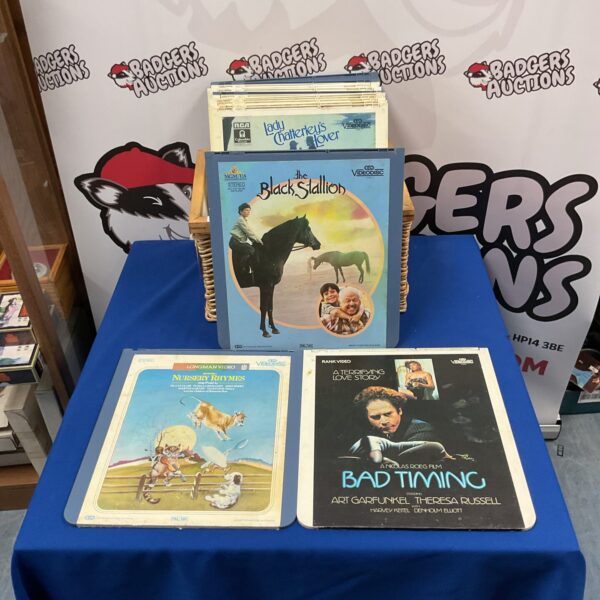 Vintage CED VideoDiscs lot for collectors of retro home video.