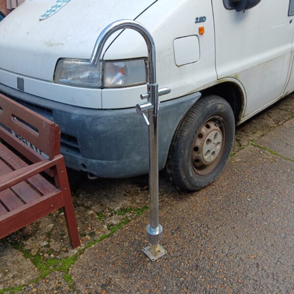 Vintage chrome garden tap with a polished finish.