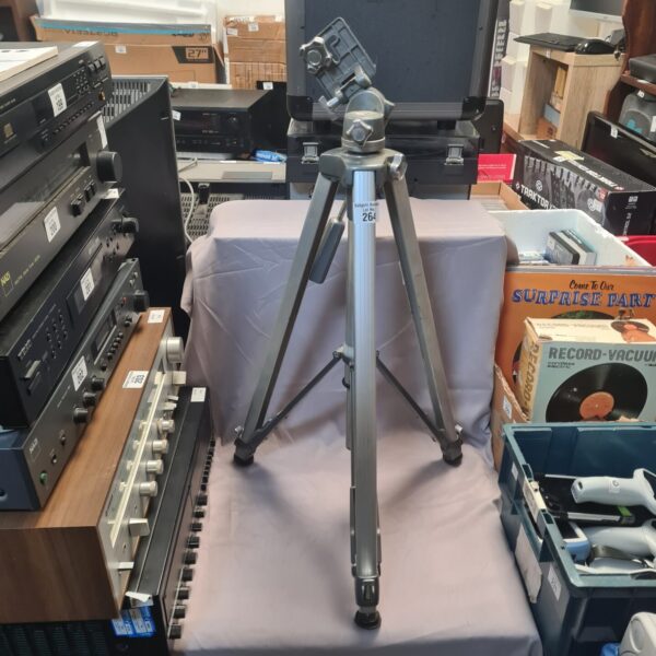 Vintage CPH-S camera tripod for photography, showing adjustable legs.