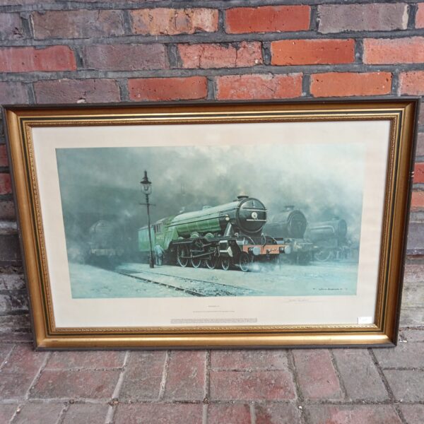 David Shepherd Flying Scotsman print, a signed limited edition railway artwork.