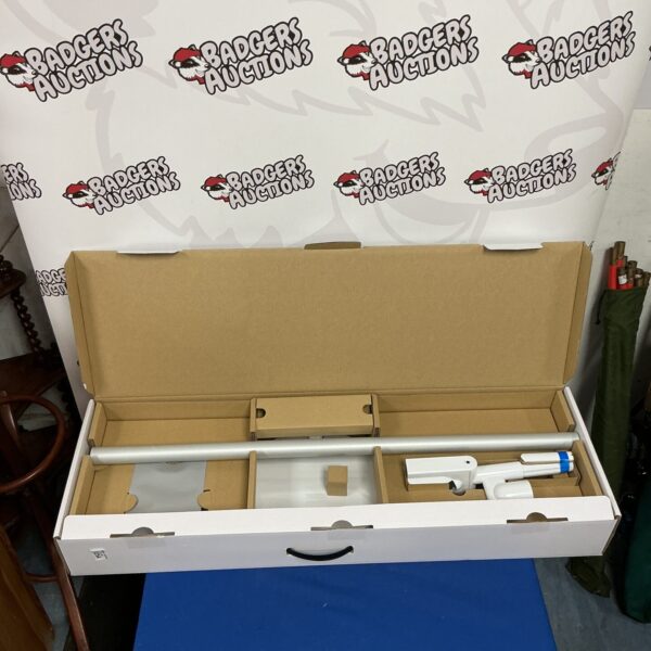 Front view of Dyson V11 charging stand in original box.