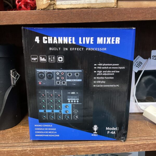 Vintage Eastman Kodak 4-channel mixer with effect processor.