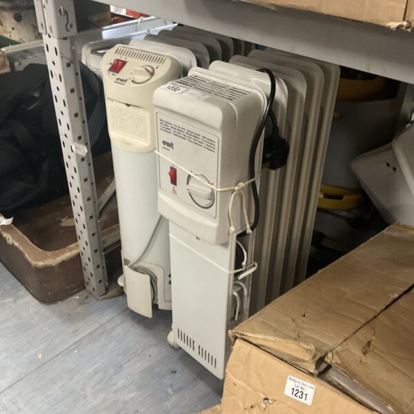 Pair of vintage ewt electric heaters for sale.