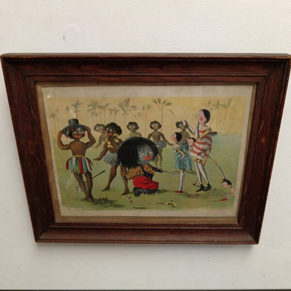 Antique Florence Upton lithograph featuring Golly and a Native Queen.