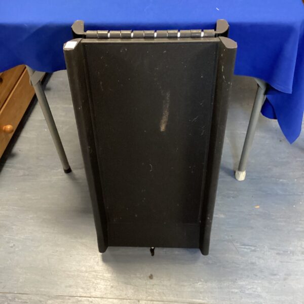 Blue background showing a folding pet ramp.