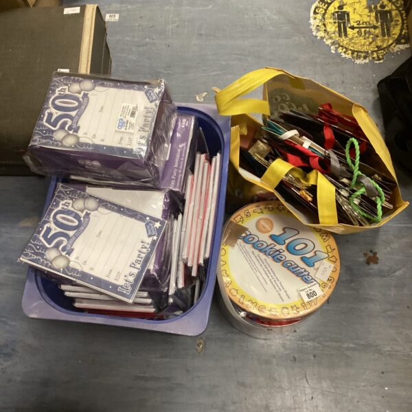 New gift bag and cookie cutter lot for parties and baking.