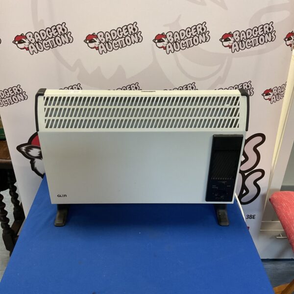 Front view of a Glen electric heater, portable space heating.