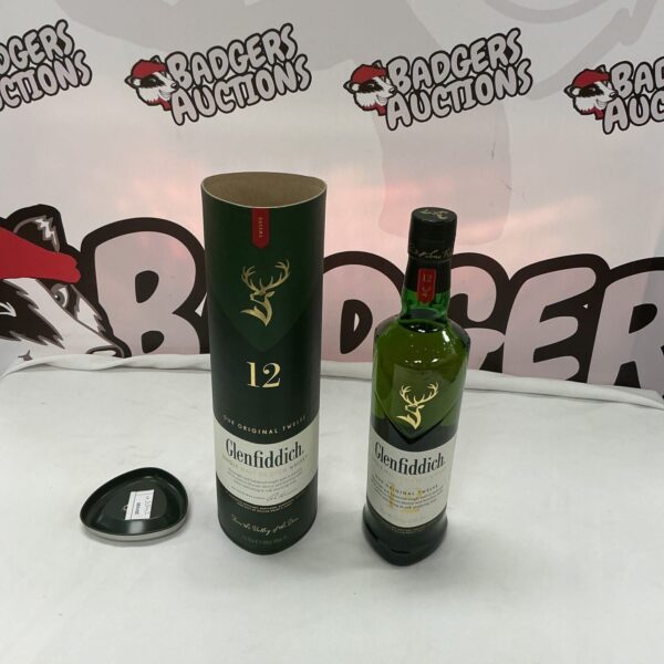 Glenfiddich 12 year old whisky bottle for collectors and enthusiasts.