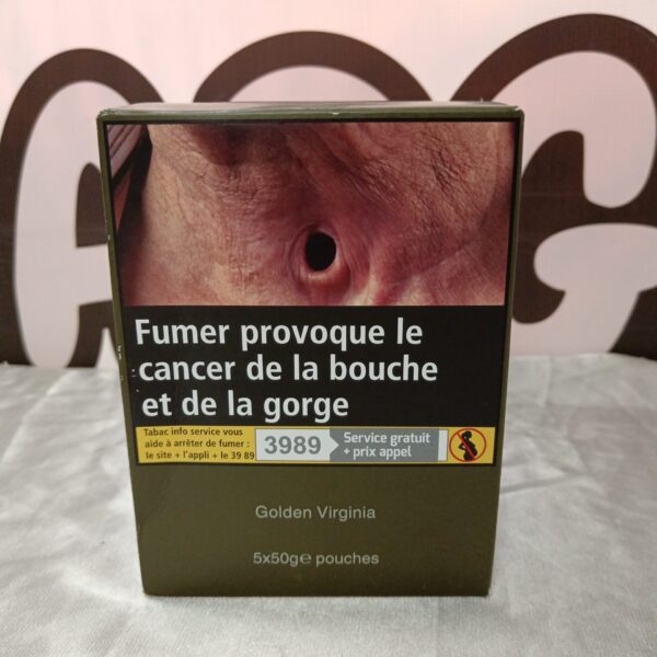 Sealed packs of Golden Virginia hand rolling tobacco for sale.