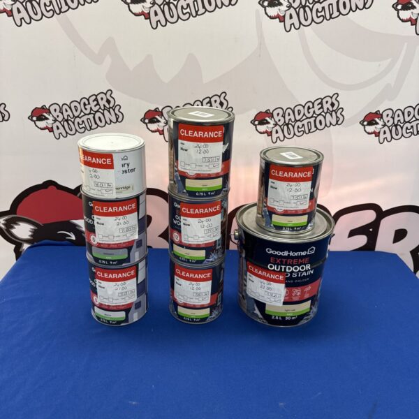 New lot of good home paint and stain for DIY projects.