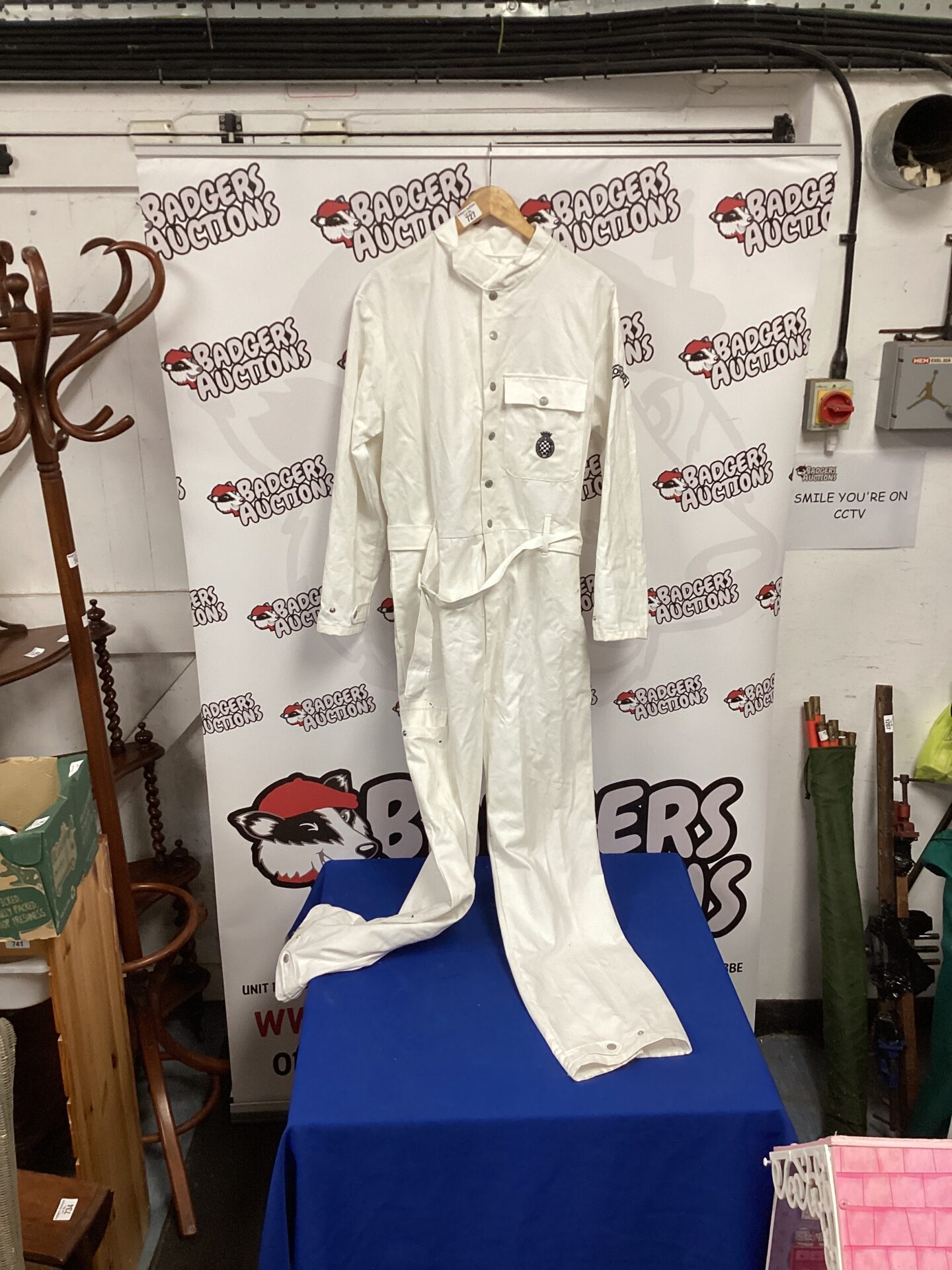 Front view of Goodwood size M racing overalls.