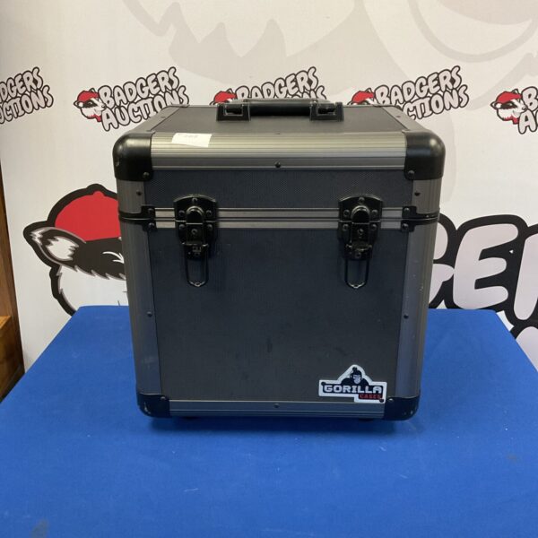 Black Gorilla DJ record case for vinyl storage and transport.