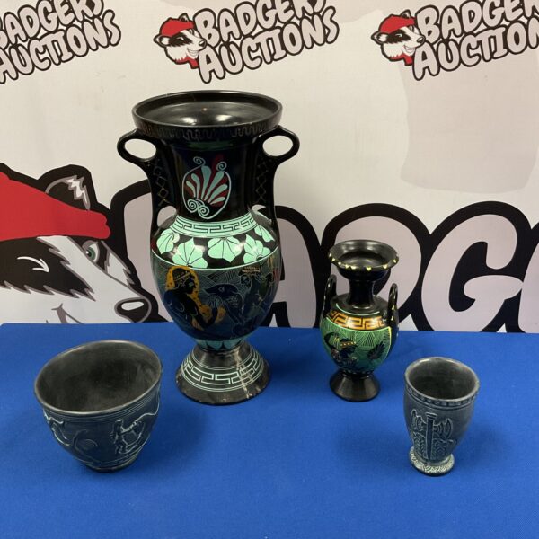 Ancient Greek terracotta amphora vase for collectors.