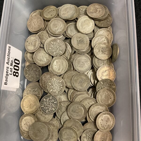 Lot of half silver sixpence coins for collectors.