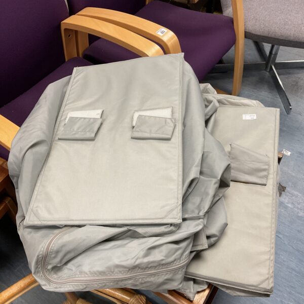 Lot of three hanging wardrobes for travel and camping.