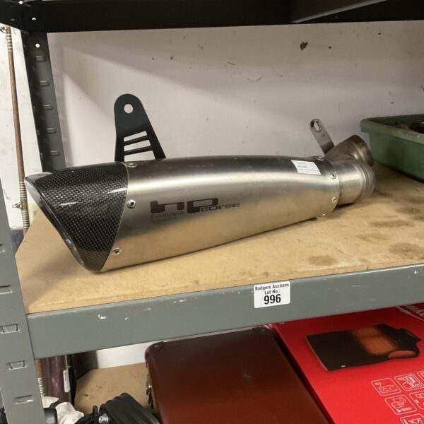 Dark Hpcorse Evoxtreme motorcycle exhaust silencer for performance upgrades.