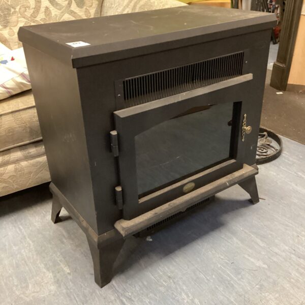 Black vintage Hydro Flame Chelmsford fireplace for decorative use.