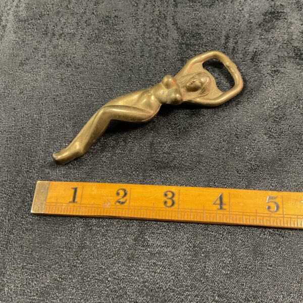 art deco brass female nude bottle opener 1930s