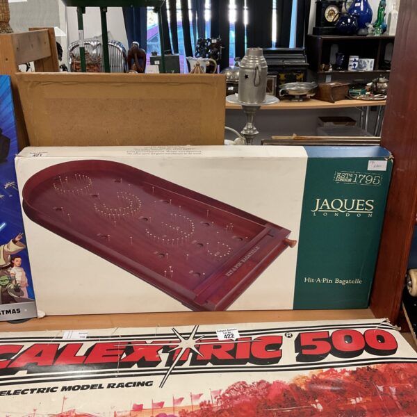 Boxed Jaques London hit a pin bagatelle board