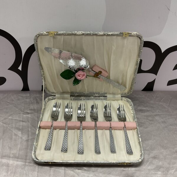 Stainless chromium plate Cake slice and forks set