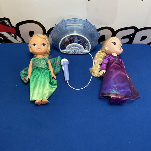 Jakks Disney Frozen toys and music box with microphone.