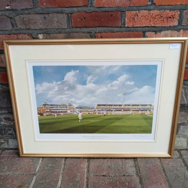 Signed limited edition Jocelyn Galsworthy cricket print of Lord's.