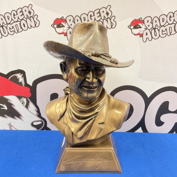 Detailed John Wayne bust by Nemesis Now, a Western collectible sculpture.