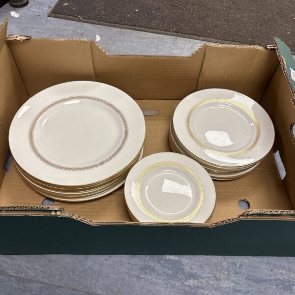 Lot of vintage Johnson Bros Cambridge china plates.