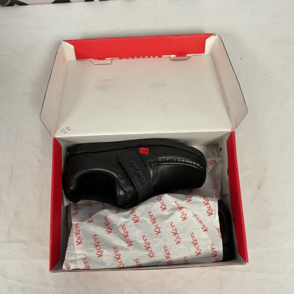 Black leather Kicker school shoes size EUR 34.