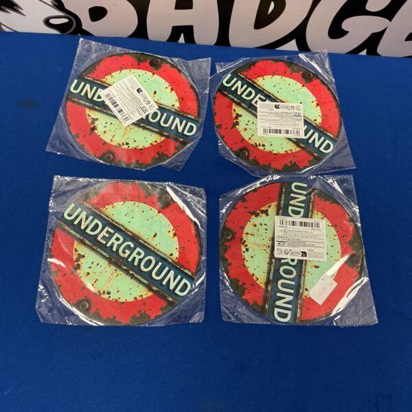 Reproduction London Underground discs for collectors and railway enthusiasts.