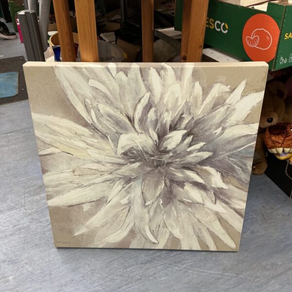 Delicate lotus flower canvas print by Fletcher for calming wall decor.