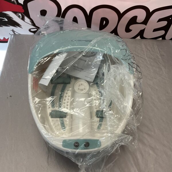 New luxury foot spa in original packaging for home relaxation.