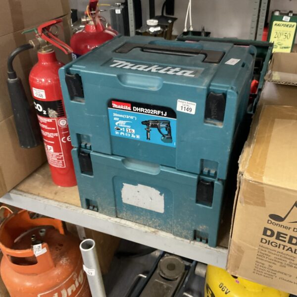 Empty Makita tool case for power tool storage.