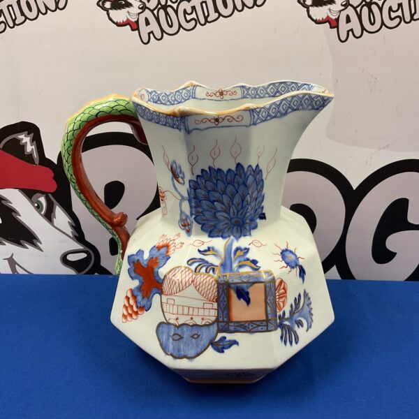 Large antique Masons Ironstone Imari pattern jug, vibrant colours.