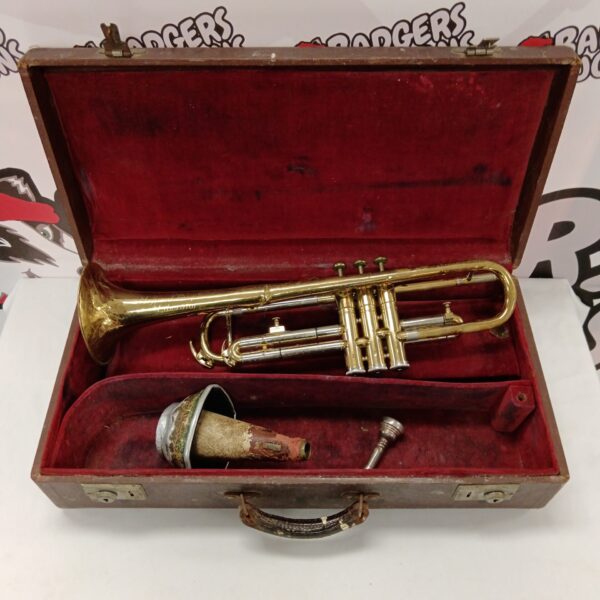 Vintage Maynard Ferguson Liberator trumpet in its case.