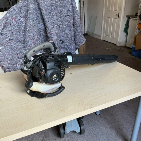 Used McCullough petrol leaf blower for garden clearing.