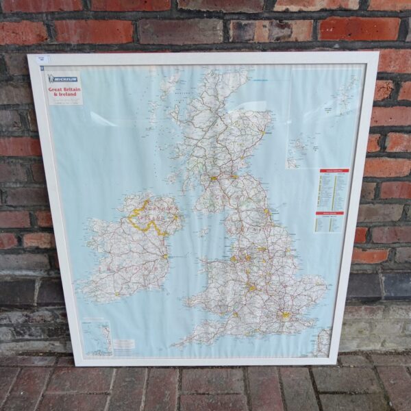 Large vintage Michelin map of Great Britain and Ireland for collectors.