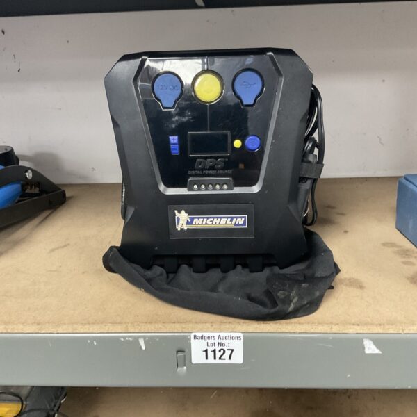 Michelin 12v tyre inflator and power source for car maintenance.