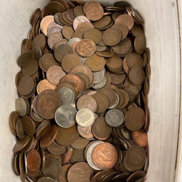 Bulk mixed coin lot for collectors and currency enthusiasts.