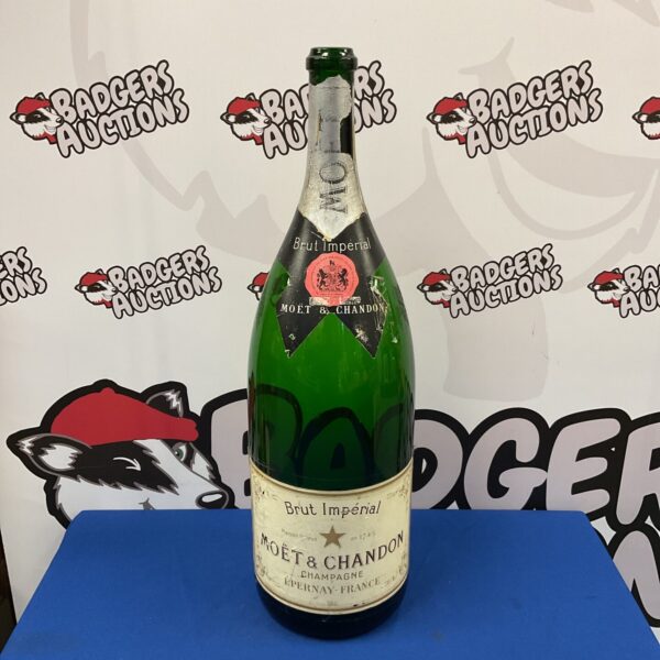 Large Moët & Chandon Salmanazar champagne bottle, empty collectible.
