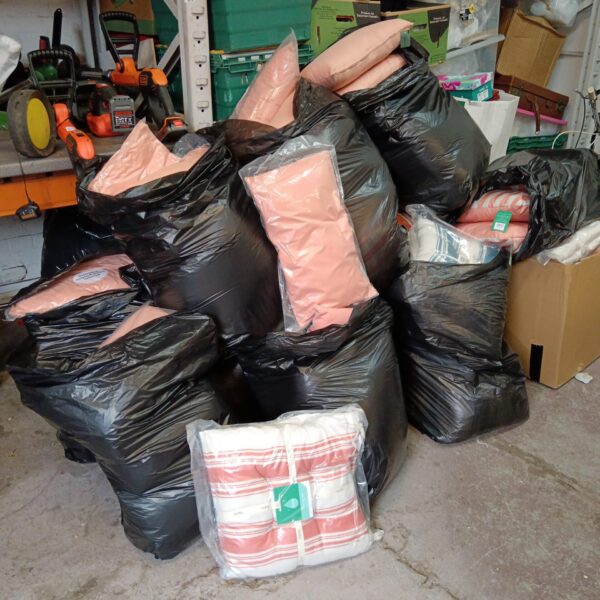 Large lot of new outdoor cushions for garden and patio furniture.