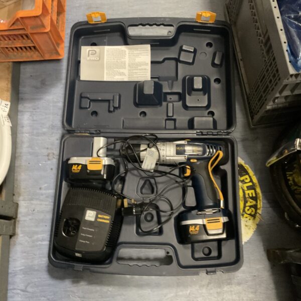 Performance Pro cordless drill set in carrying case.