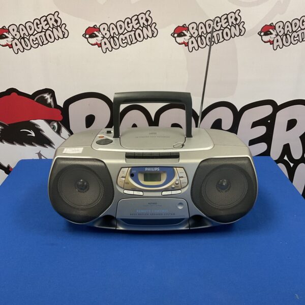 Vintage Philips AZ1025 radio cassette recorder in used condition.