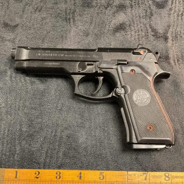 Pietro Beretta Model 92 airsoft pistol replica, detailed view.