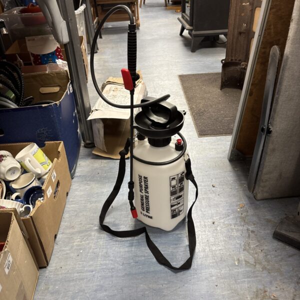 Used pressure sprayer for garden and DIY applications.