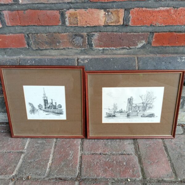 Robert Philnoth limited edition print of Twickenham Church in detailed illustration.