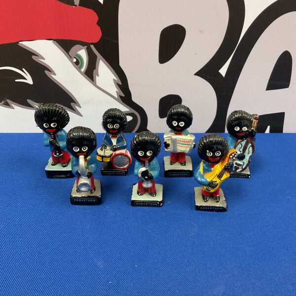 Vintage Robertson Golly band figures set, collectible band figurines.