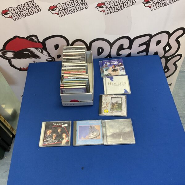 Lot of rock music CDs for collectors and enthusiasts.